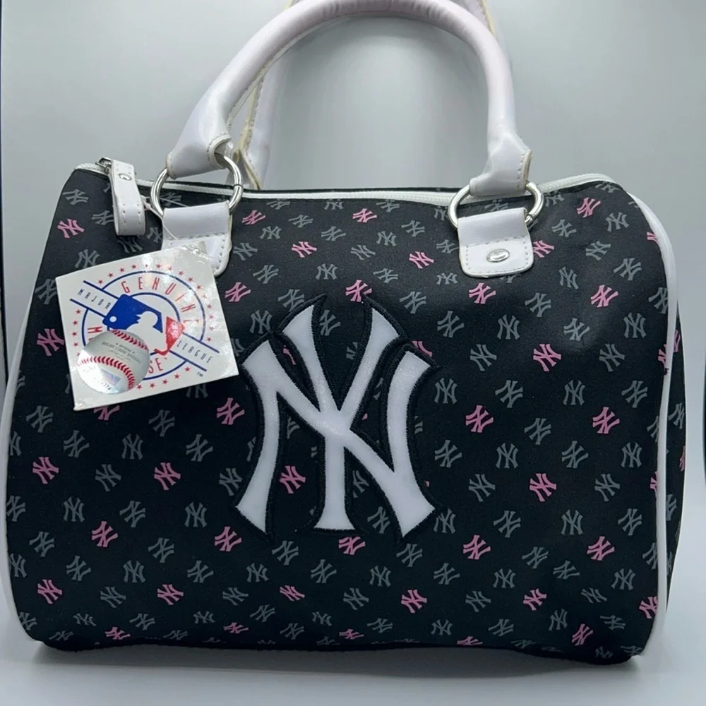 Black & Pink Logo Satchel Bag